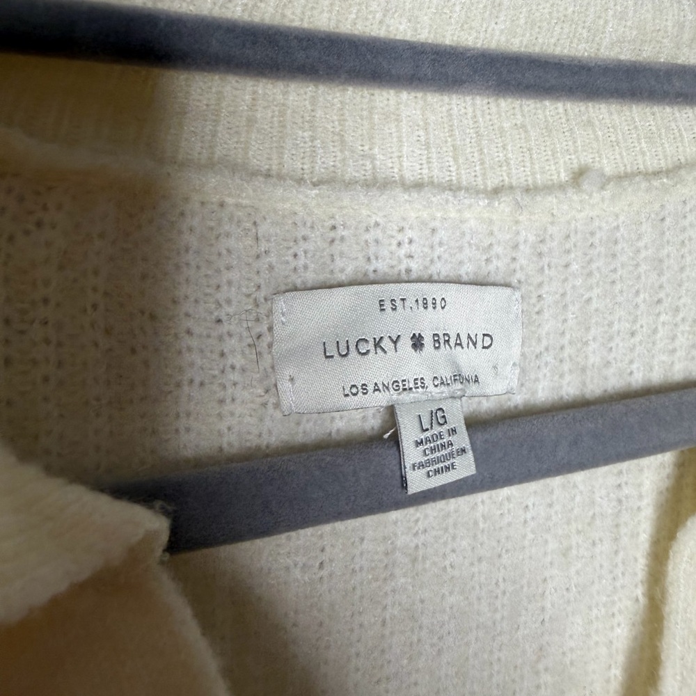 Lucky Brand Women's Cozy Cream Sweater - Picture 3 of 8
